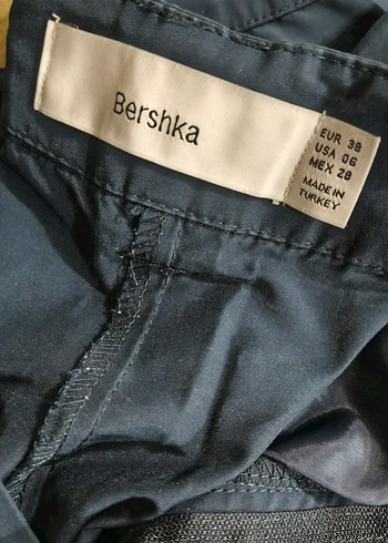 Lacivert Kemerli Kadın paraşüt Pantolon - Görsel 4