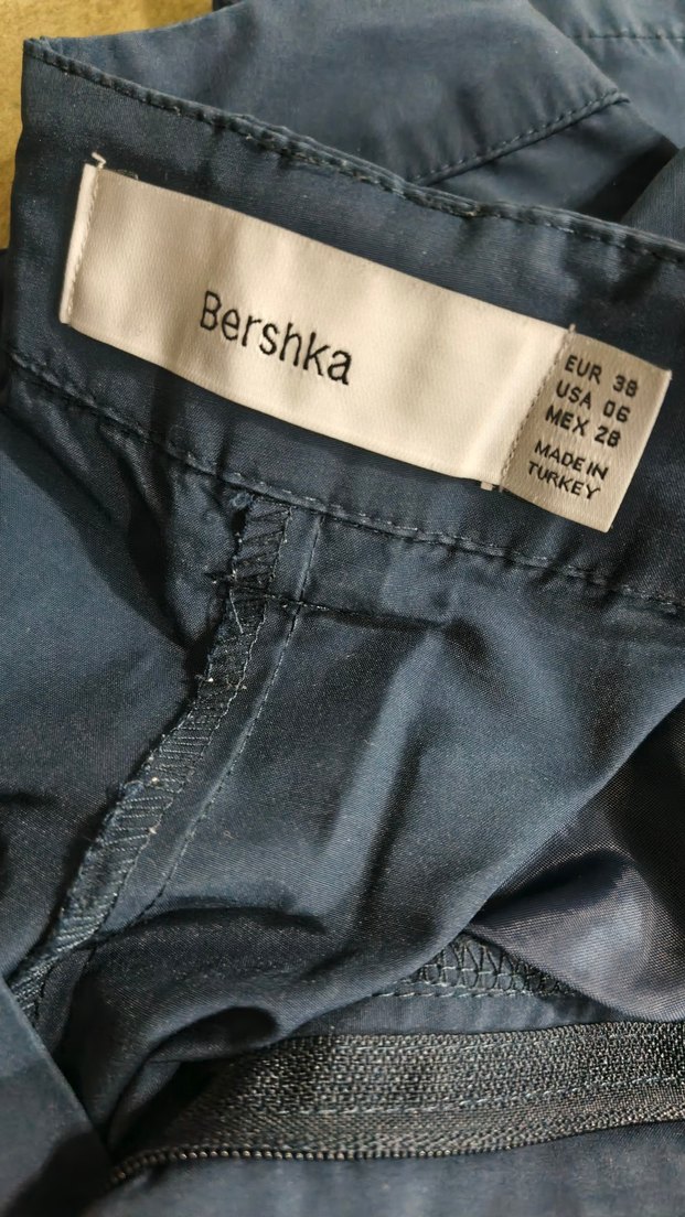 Lacivert Kemerli Kadın paraşüt Pantolon - Görsel 4