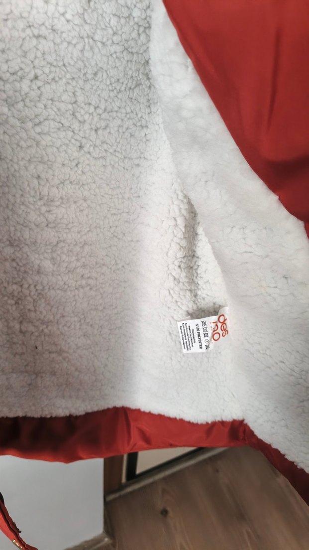 Kürk Detaylı kiremit rengi  Mont - Görsel 4