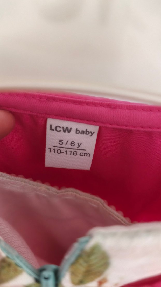 Kız Çocuk Pembe  Fırfırlı Elbise - Görsel 3