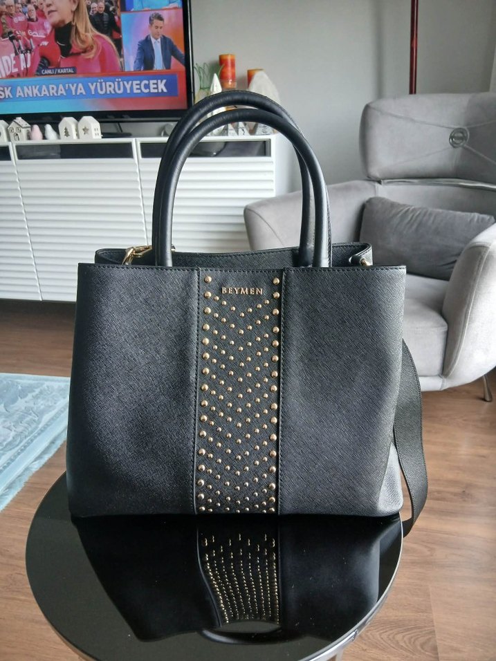 Beymen Siyah Deri Tokalı Kadın Çanta - Görsel 2