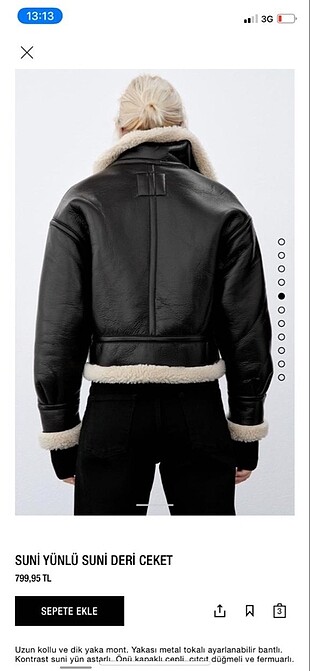 Zara Zara suni deri yünlü ceket