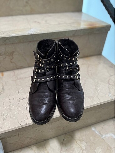 Kahverengi deri bot - Görsel 4