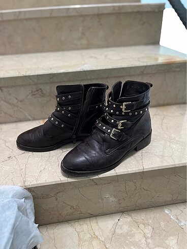 Kahverengi deri bot - Görsel 6