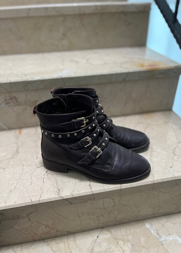 Kahverengi deri bot - Görsel 2