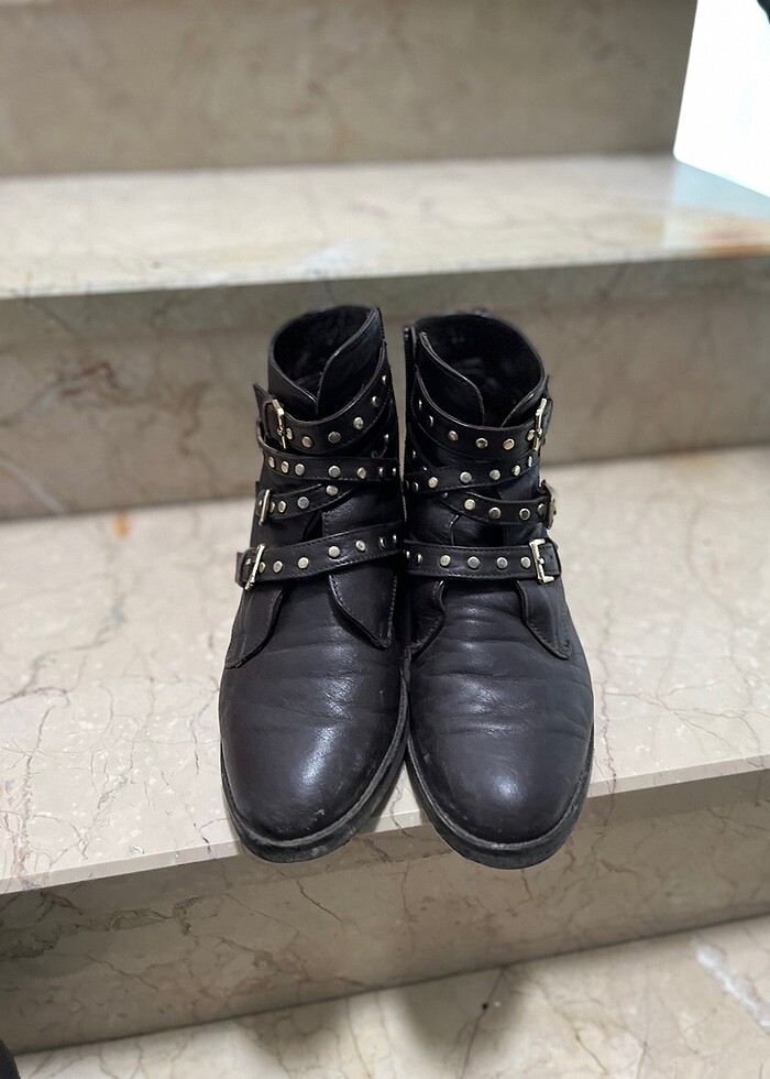 Kahverengi deri bot - Görsel 3