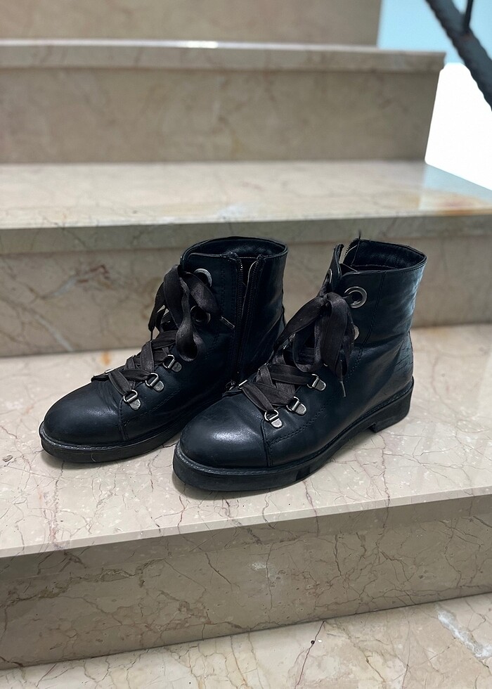 Siyah deri bot - Görsel 3