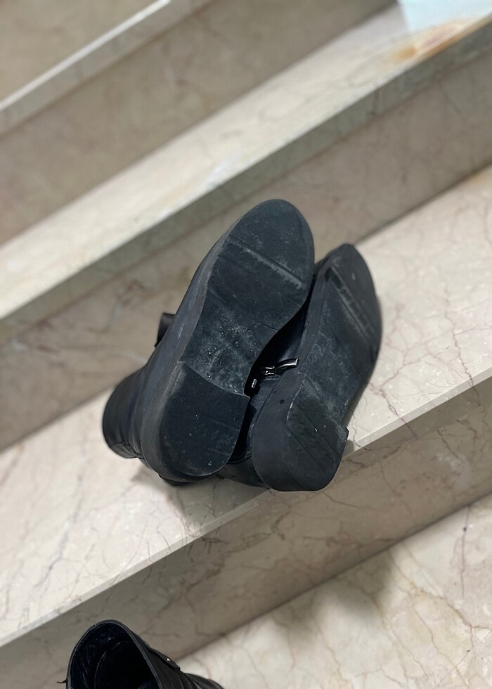 Siyah deri bot - Görsel 5