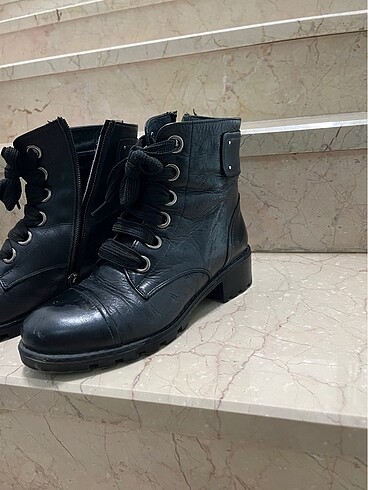 Siyah deri bot - Görsel 4