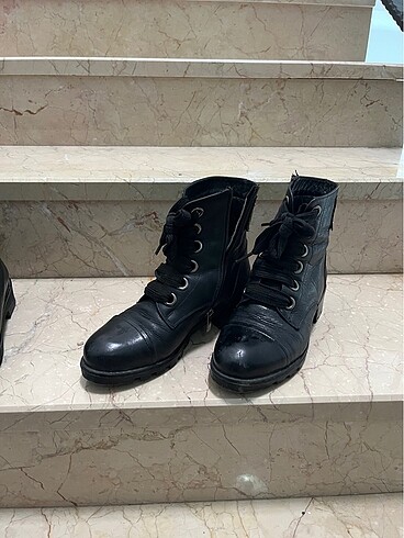 Siyah deri bot - Görsel 5