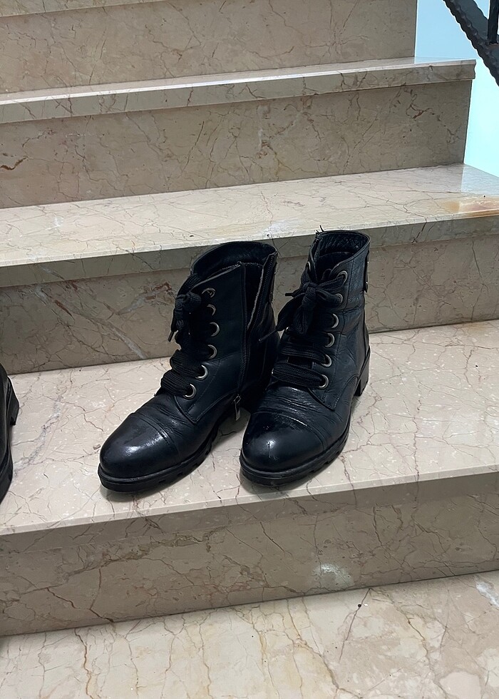 Siyah deri bot - Görsel 3