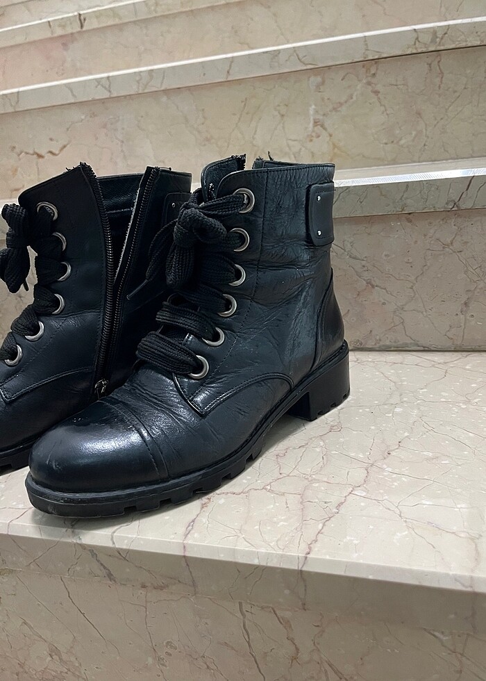 Siyah deri bot - Görsel 4
