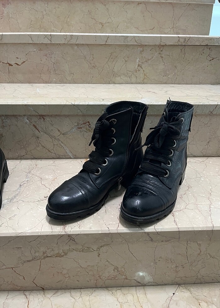 Siyah deri bot - Görsel 5