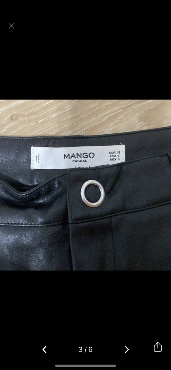 Siyah Deri Mini Şort - Görsel 3