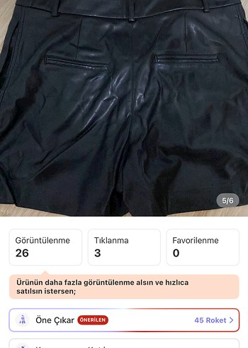 Siyah Deri Mini Şort, Salaş Kesim - Görsel 4