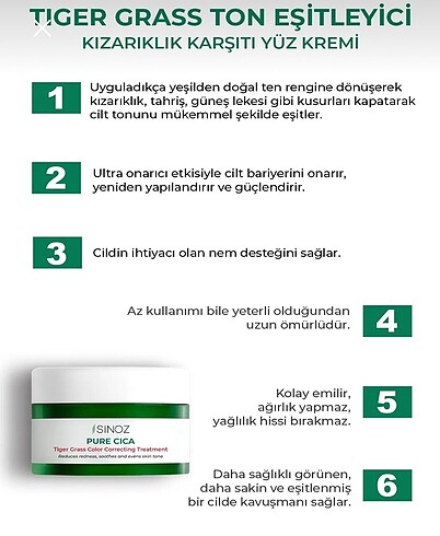 Sinoz fondotenli cica onarıcı krem - Görsel 6