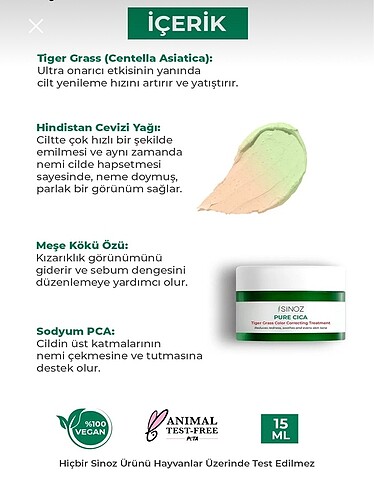 Sinoz fondotenli cica onarıcı krem - Görsel 7