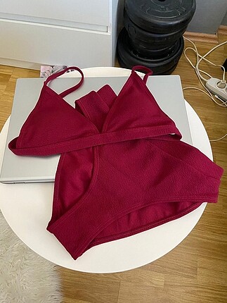 xs Beden Bordo bikini takımı