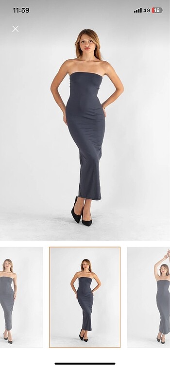 xs Beden Straplez elbise