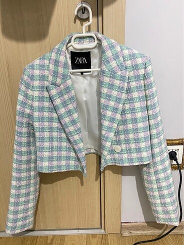 Crop blazer ceket