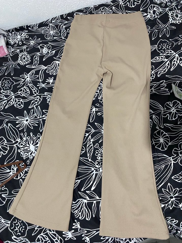 Bej Kadın Rahat Kesim Kumaş Pantolon - Görsel 4