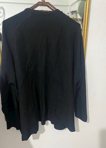 Siyah Kadın Midi Hırka Notched Yaka - Görsel 4