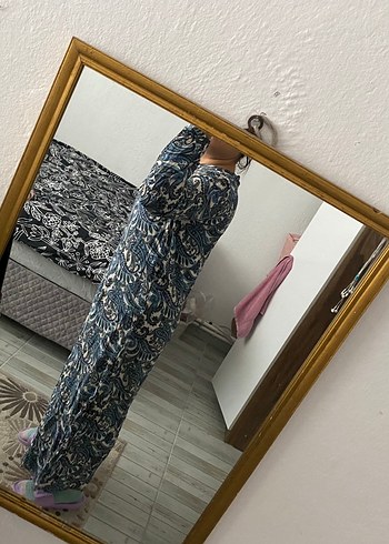 Uzun Kollu Salaş Bohem Kadın Elbise - Görsel 4