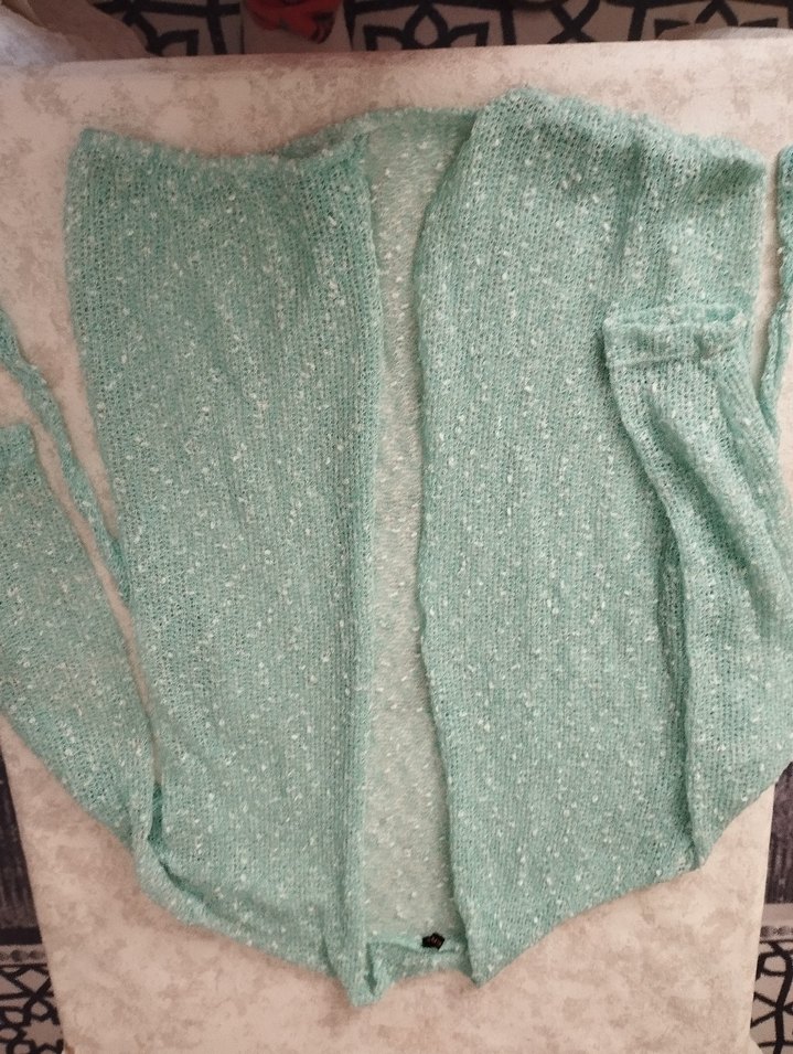 Turkuaz Triko Kadın Hırka - Görsel 2