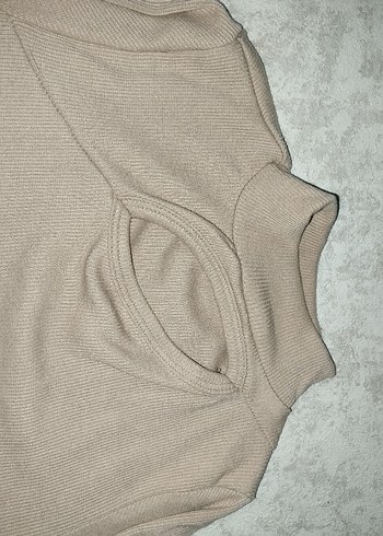 yarım boğazlı uzun kollu mini bady - Görsel 3