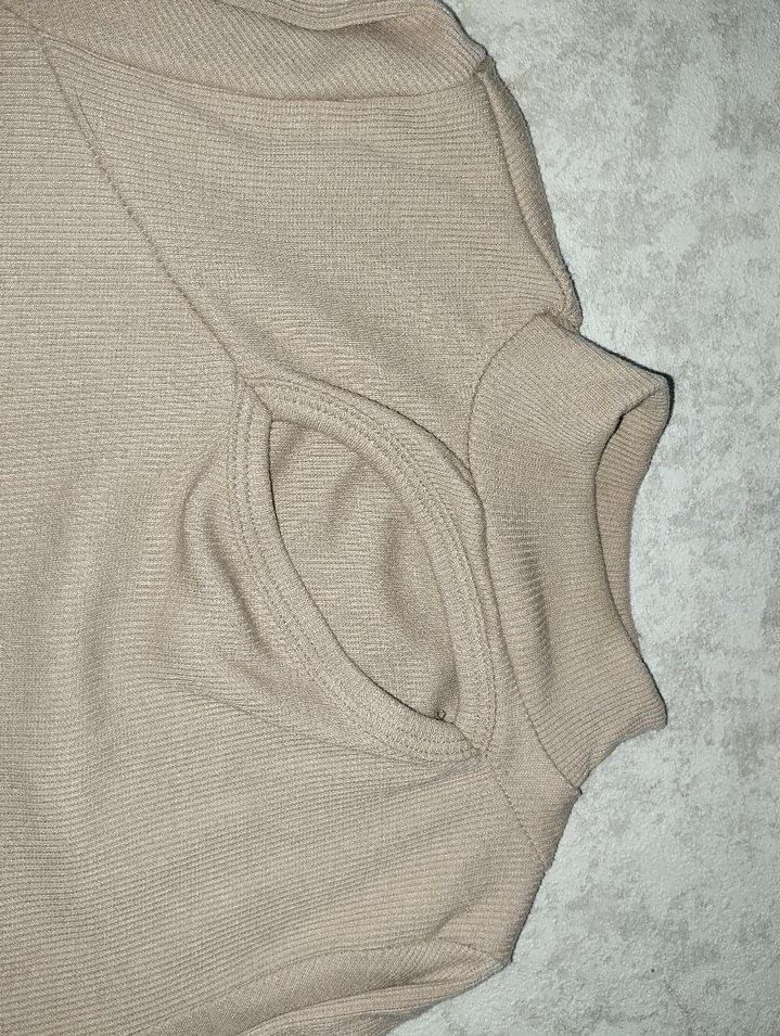 yarım boğazlı uzun kollu mini bady - Görsel 3