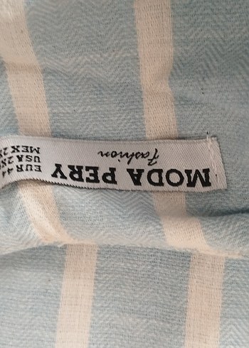 Mavi Çizgili Bohem Hamile Tunik - Görsel 4