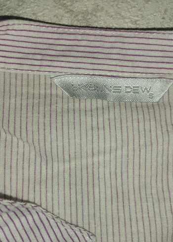 penbe çizgili spor dar kesim gömlek - Görsel 5