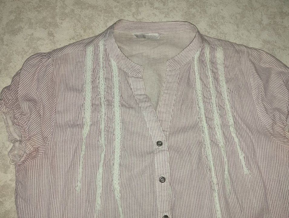 penbe çizgili spor dar kesim gömlek - Görsel 2