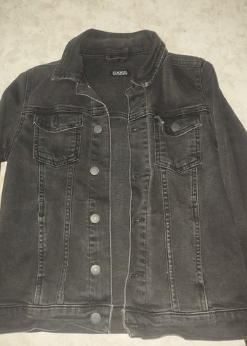 Siyah Düğmeli Kadın Kot Ceket - Görsel 2