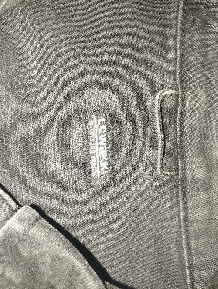 Siyah Düğmeli Kadın Kot Ceket - Görsel 3