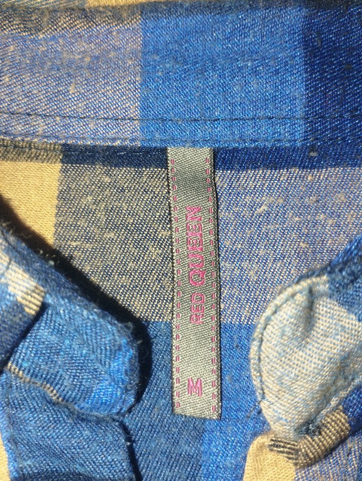 Düğmeli Mavi Kareli Uzun Kollu Kadın Gömlek - Görsel 4