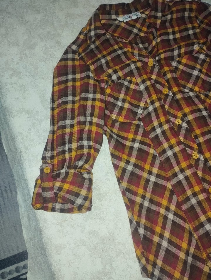 Düğmeli Uzun Kollu Kadın Gömlek - Görsel 2