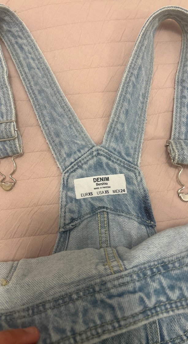 Mavi Denim Kısa Askılı Tulum - Görsel 2