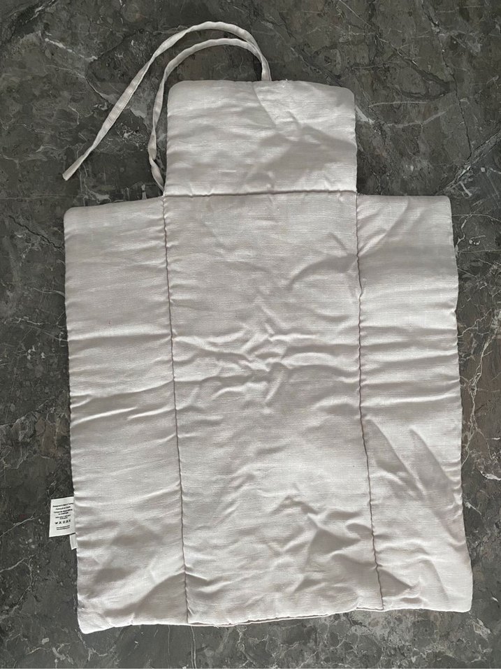 Deux lapin beymen Keten Çocuk Uyku Minderi alt açma örtüsü - Görsel 2