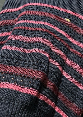 Us polo Çizgili Örgü Kadın Kazak - Görsel 5