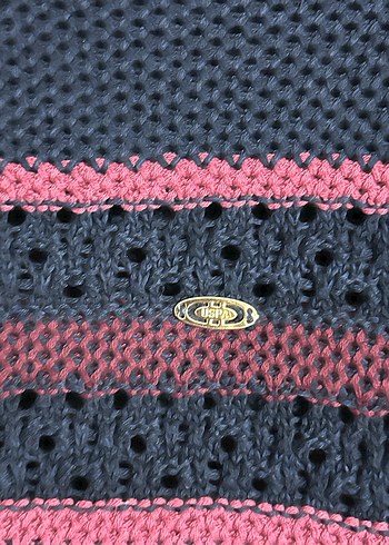 Us polo Çizgili Örgü Kadın Kazak - Görsel 6