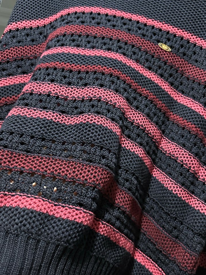 Us polo Çizgili Örgü Kadın Kazak - Görsel 5