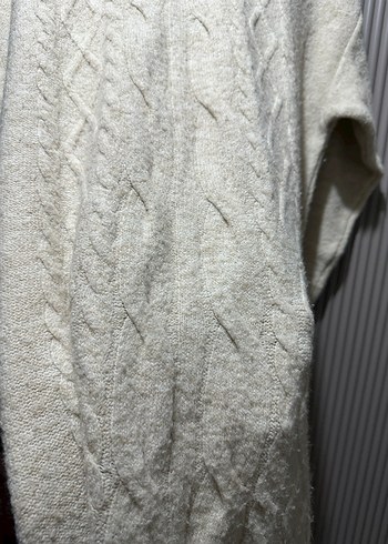 Bohem Uzun Gri Triko Kazak elbise - Görsel 4