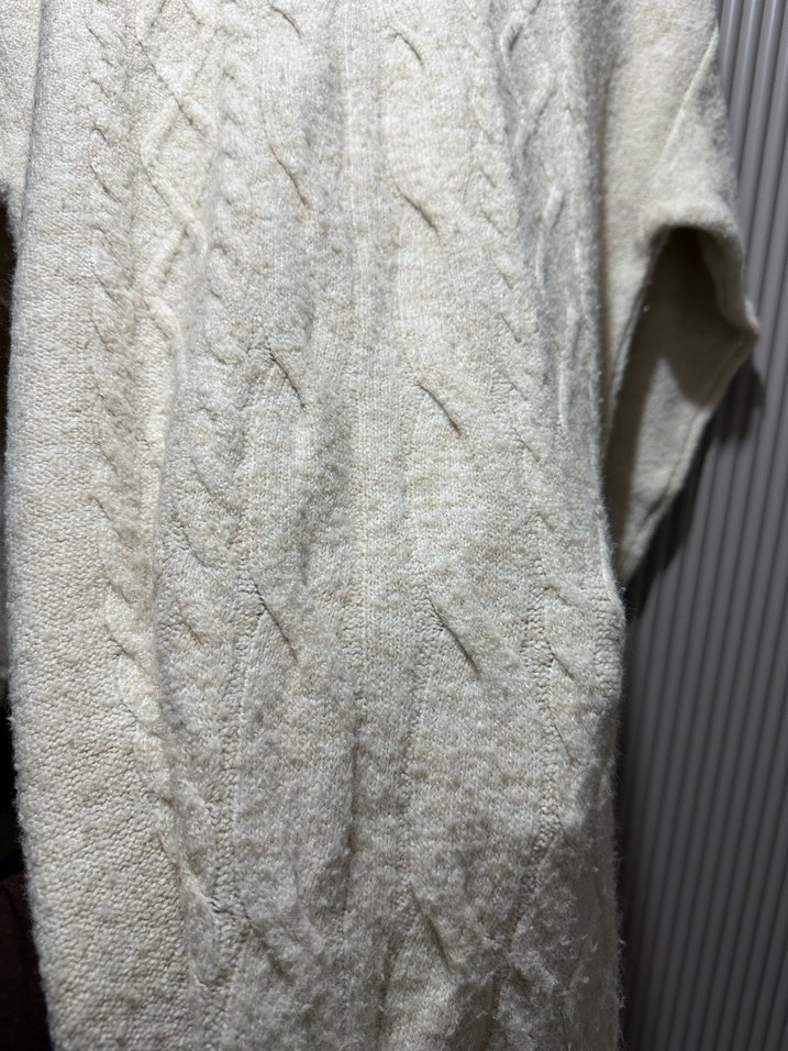 Bohem Uzun Gri Triko Kazak elbise - Görsel 4