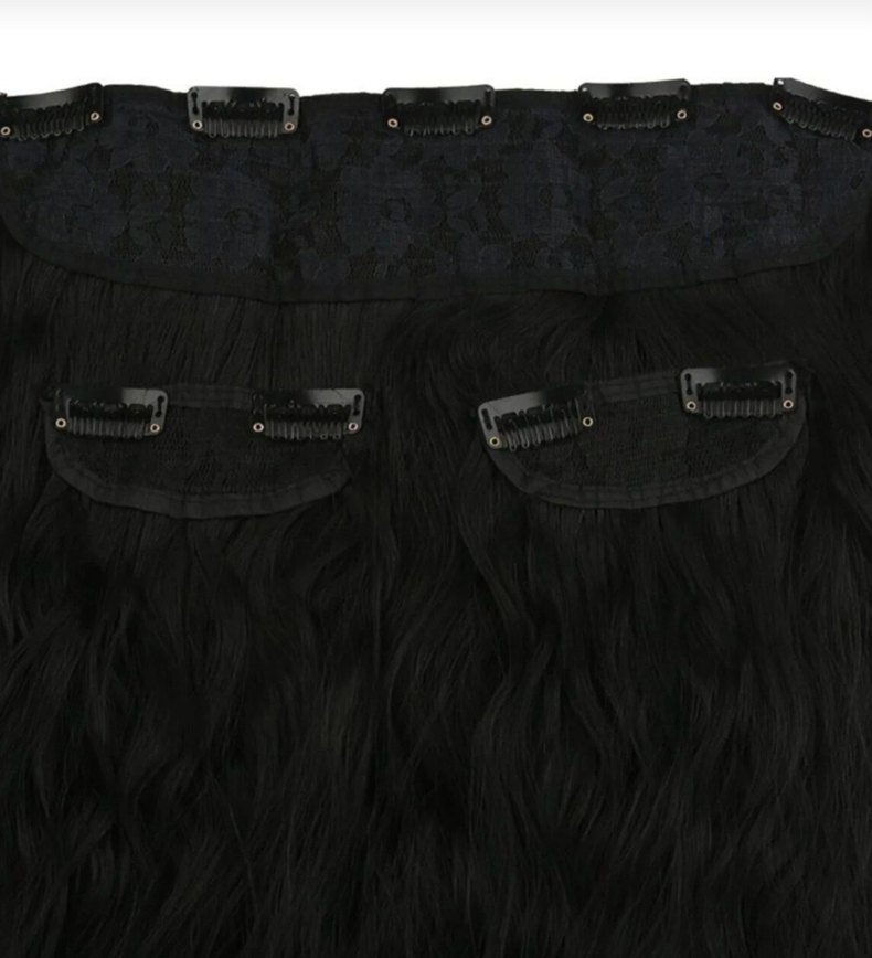 Siyah Fiber Sentetik Saç - Görsel 2