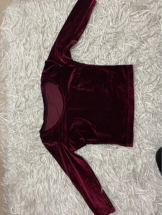 Bordo kadife crop