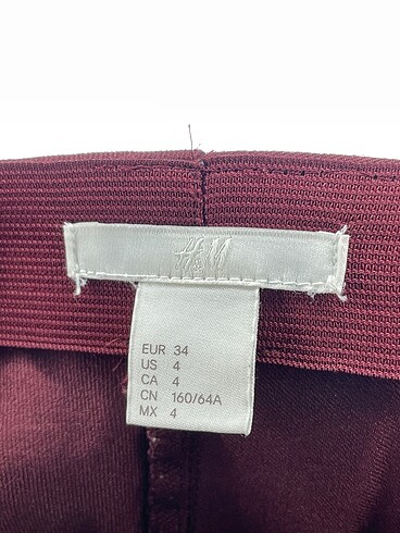 34 Beden bordo Renk H&M Düz Kesim %70 İndirimli.