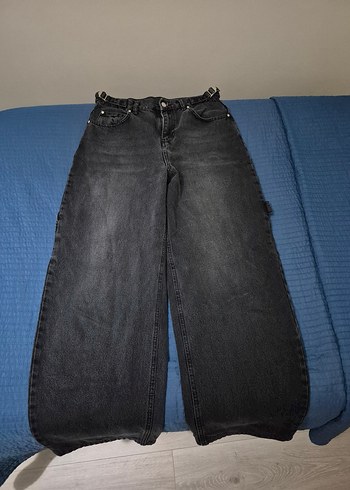 m Beden Siyah Bol Kesim Carpenter Skater Jeans