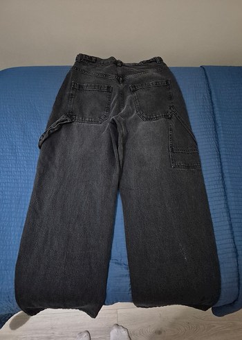 m Beden siyah Renk Siyah Bol Kesim Carpenter Skater Jeans