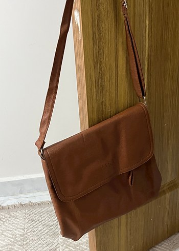 Kahverengi Deri Kadın Çanta - Görsel 2
